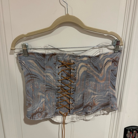 NWT IAMGIA CALEE denim corset - Picture 3 of 4